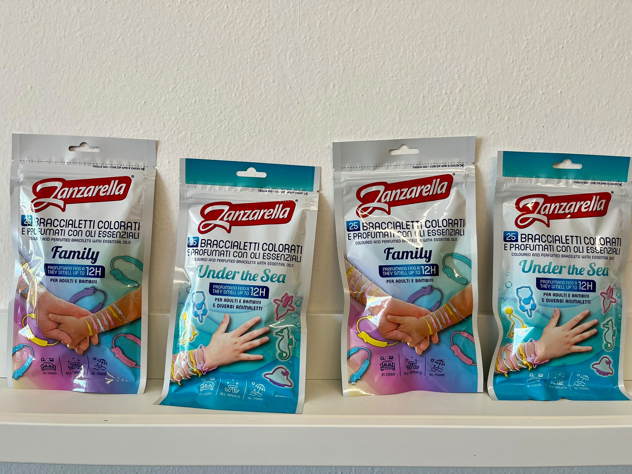 Braccialetti anti-zanzare Zanzarella Family e Under the Sea da Sanitaria Cinel